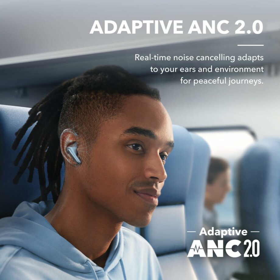 Anker Soundcore Liberty 4 NC 98.5% Noise Reduction True Wireless Earbuds - Light Blue