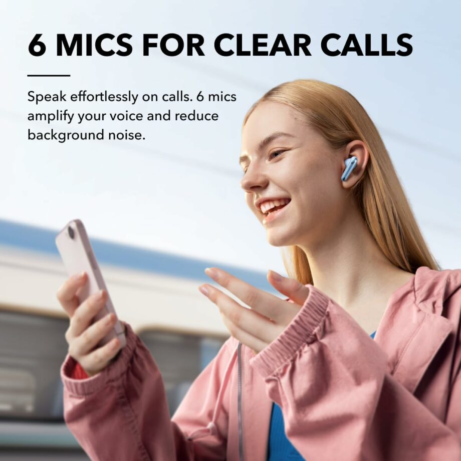 Anker Soundcore Liberty 4 NC 98.5% Noise Reduction True Wireless Earbuds - Light Blue