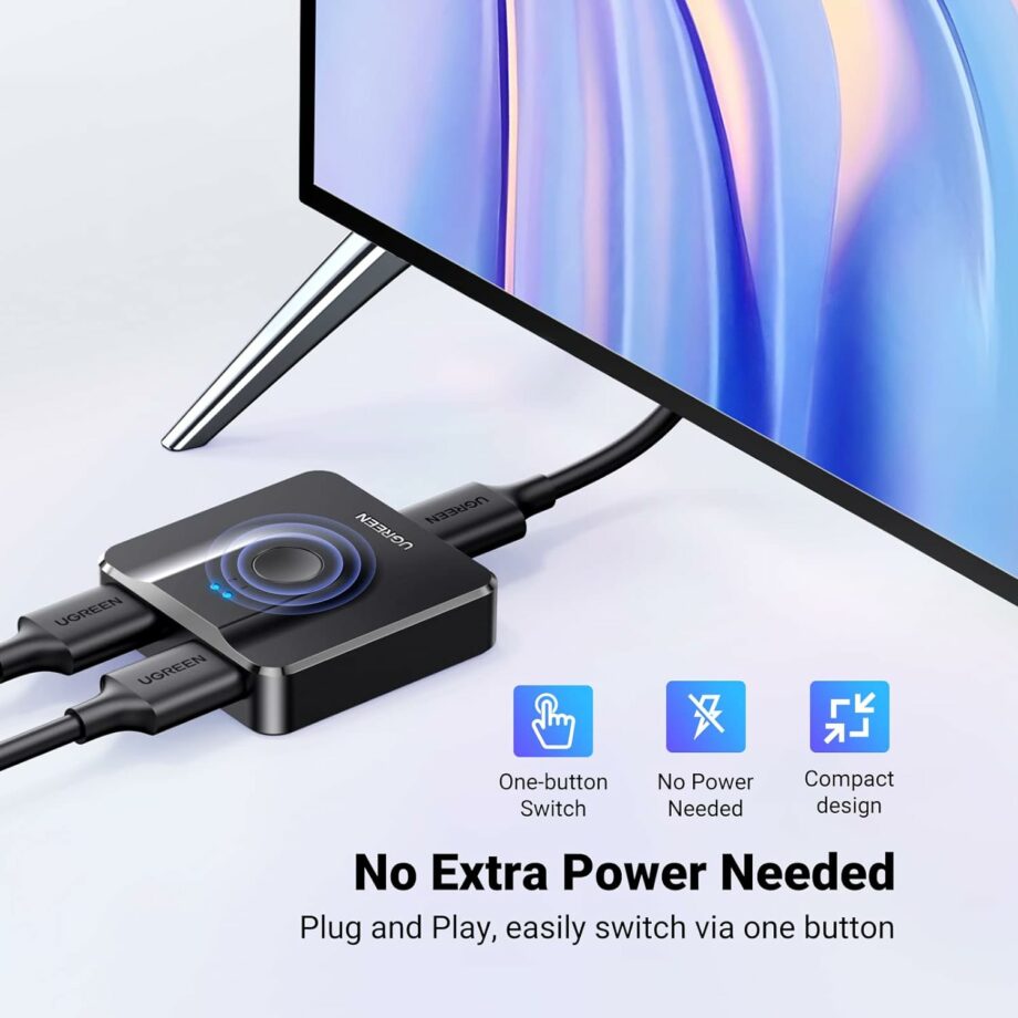 UGREEN 2 in 1 Out HDMI 4K@60Hz Bi-Directional HDMI Switcher