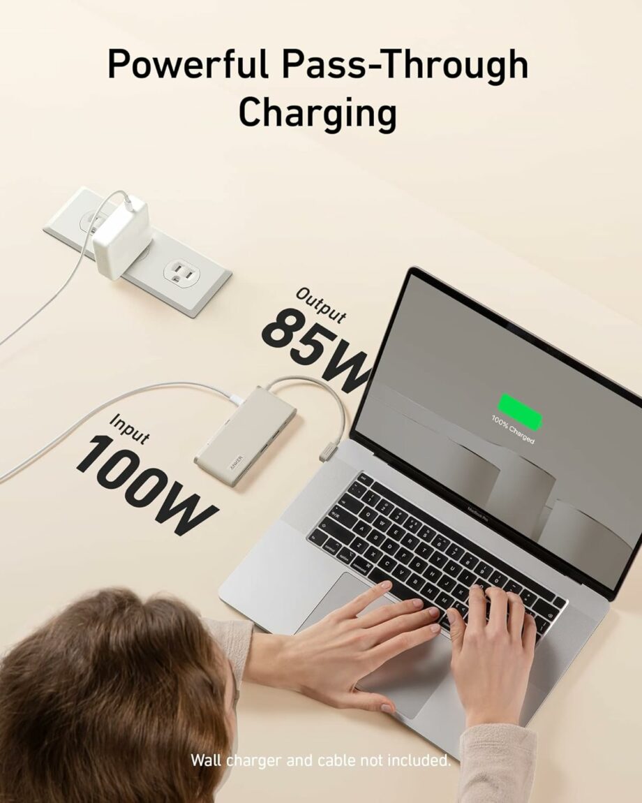 Anker 655 8-in-1 10 Gbps USB-C Hub - Earthy White