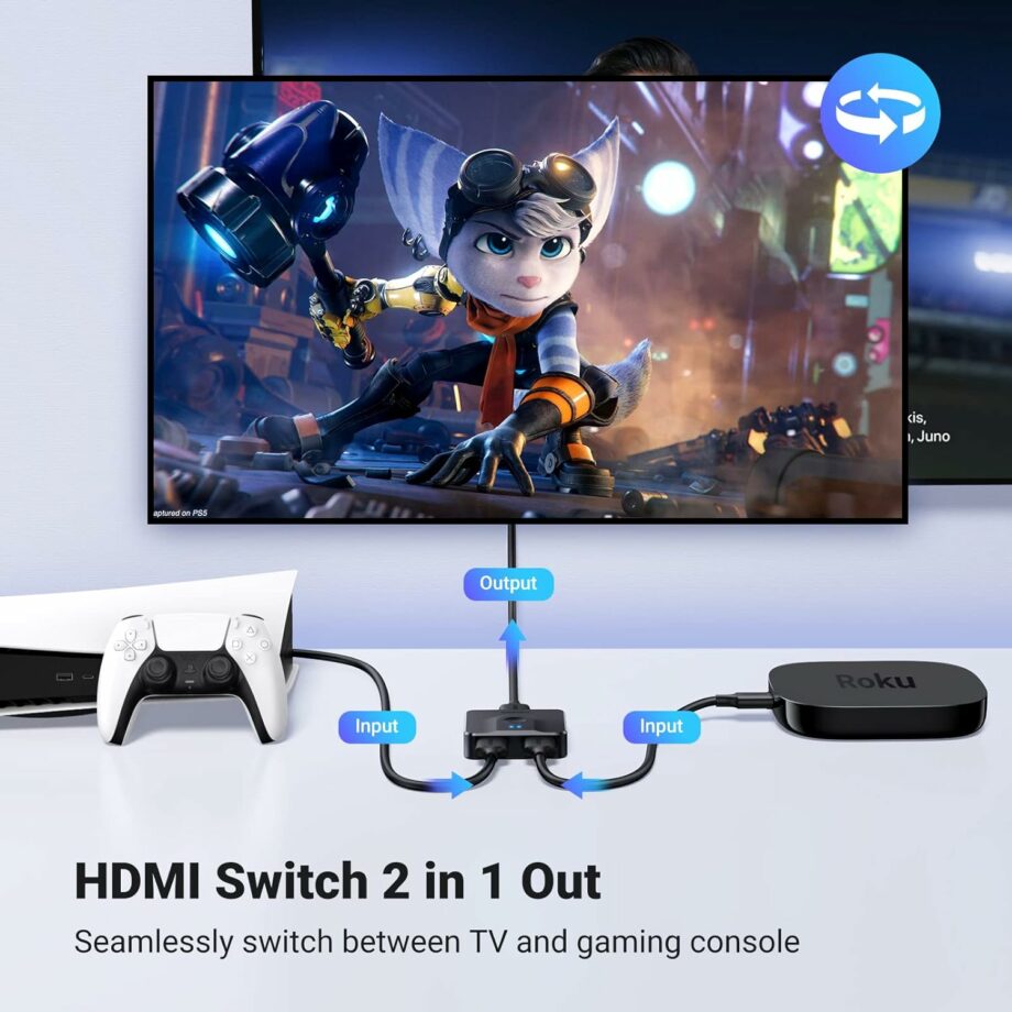 UGREEN 2 in 1 Out HDMI 4K@60Hz Bi-Directional HDMI Switcher