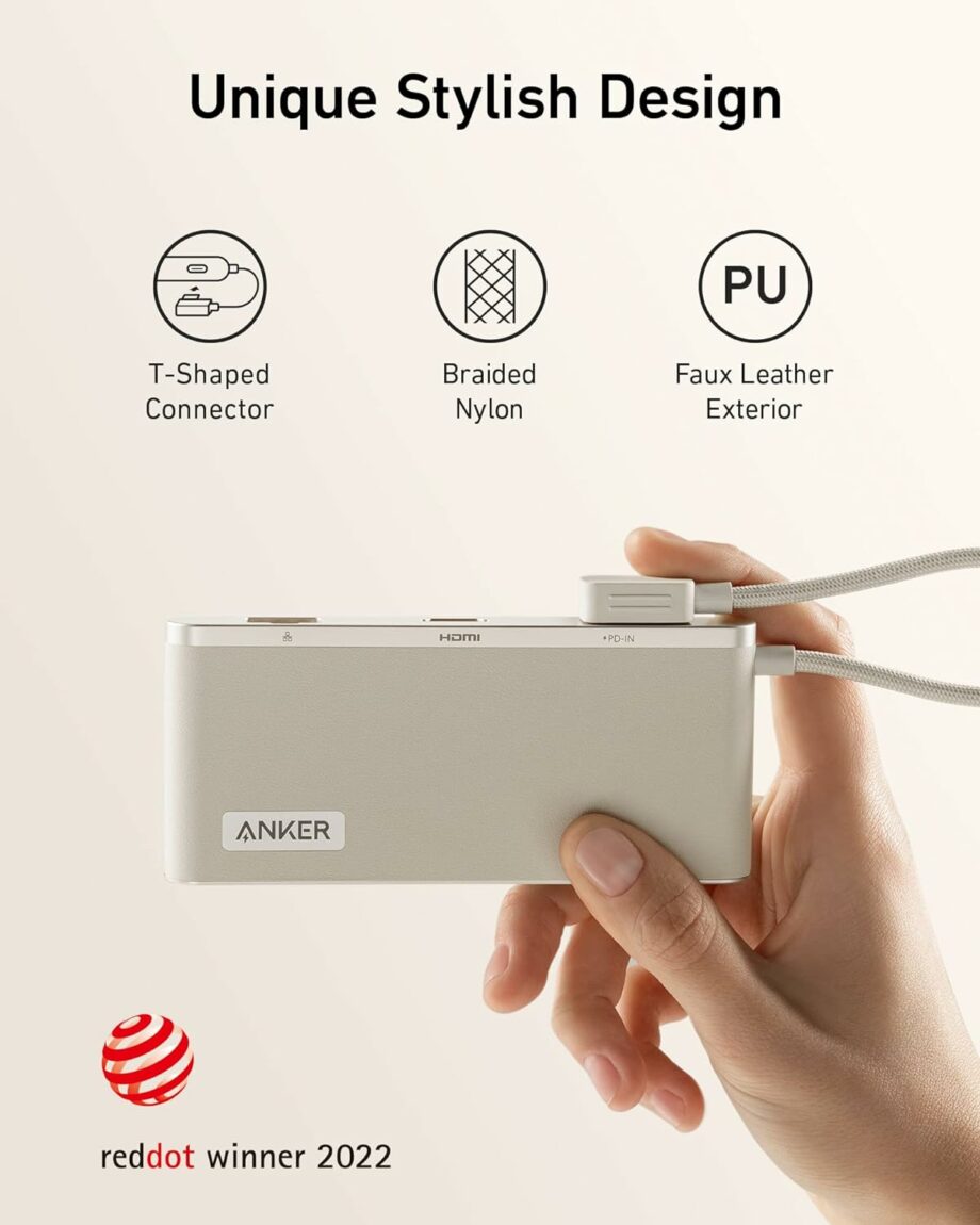 Anker 655 8-in-1 10 Gbps USB-C Hub - Earthy White