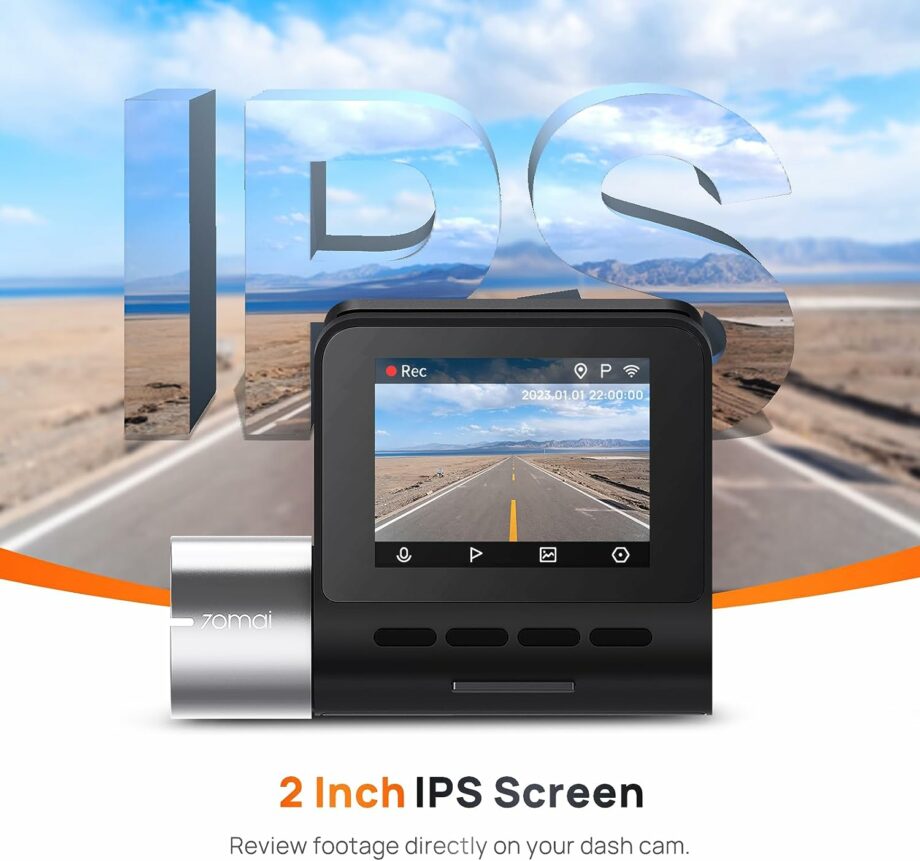 70mai A500S Front and Rear True 2.7K 1944P Ultra Full HD Dash Cam