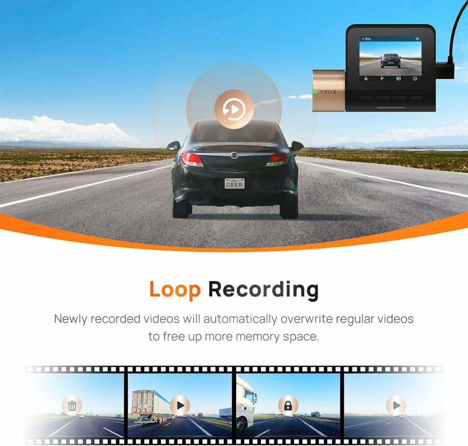 70mai Lite 1080P Full HD Smart Dash Cam