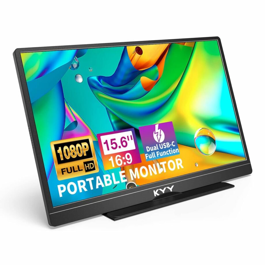 KYY K3-2 15.6'' FHD 1080P USB C and HDMI Portable Monitor