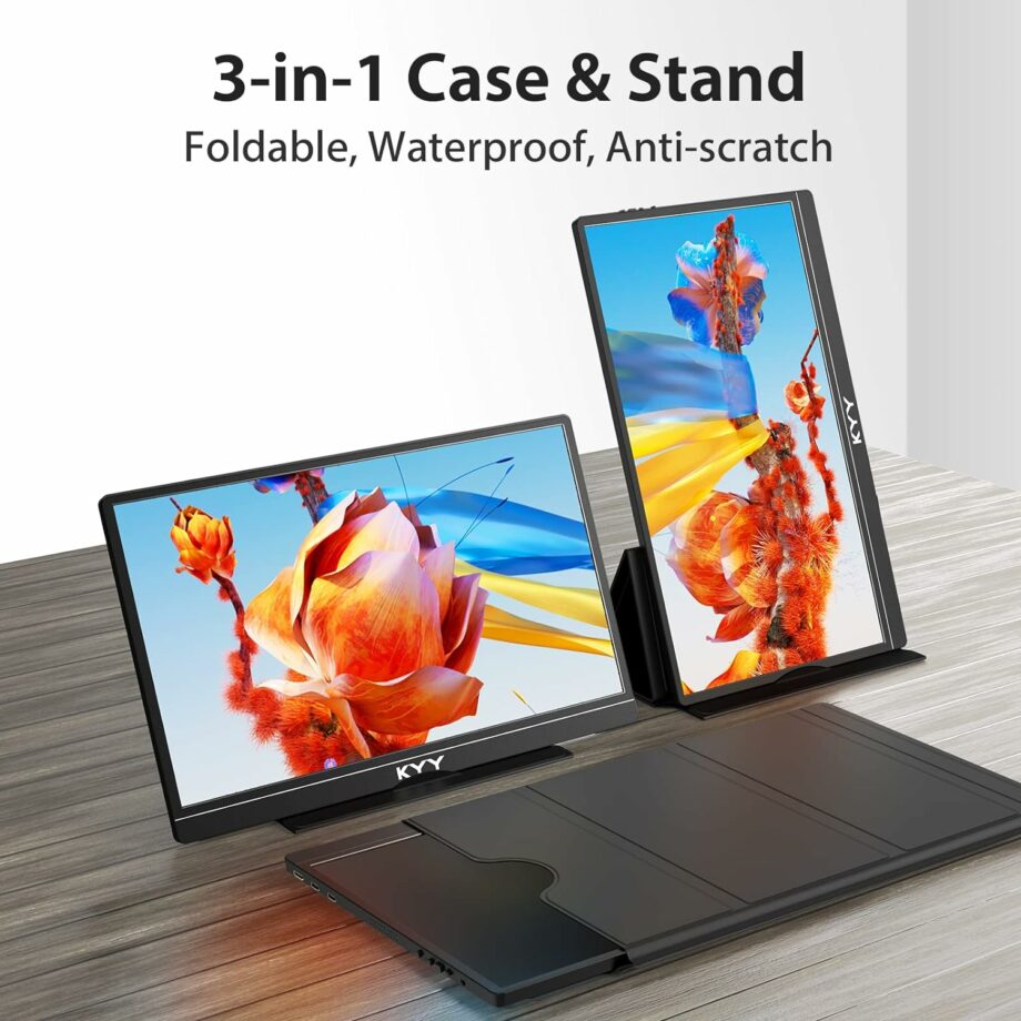 KYY K3-2 15.6'' FHD 1080P USB C and HDMI Portable Monitor