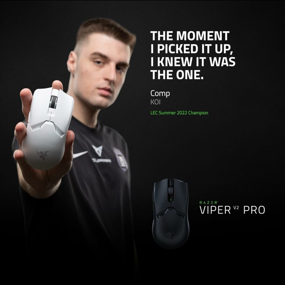 Razer Viper V2 Pro HyperSpeed 58g Lightweight Wireless Gaming Mouse - Black