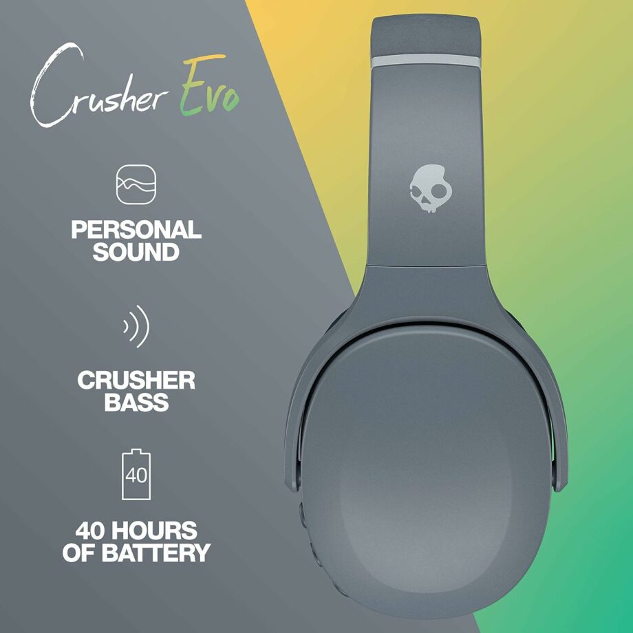 Skullcandy Crusher Evo Over-Ear Wireless Headphones - Chill Grey