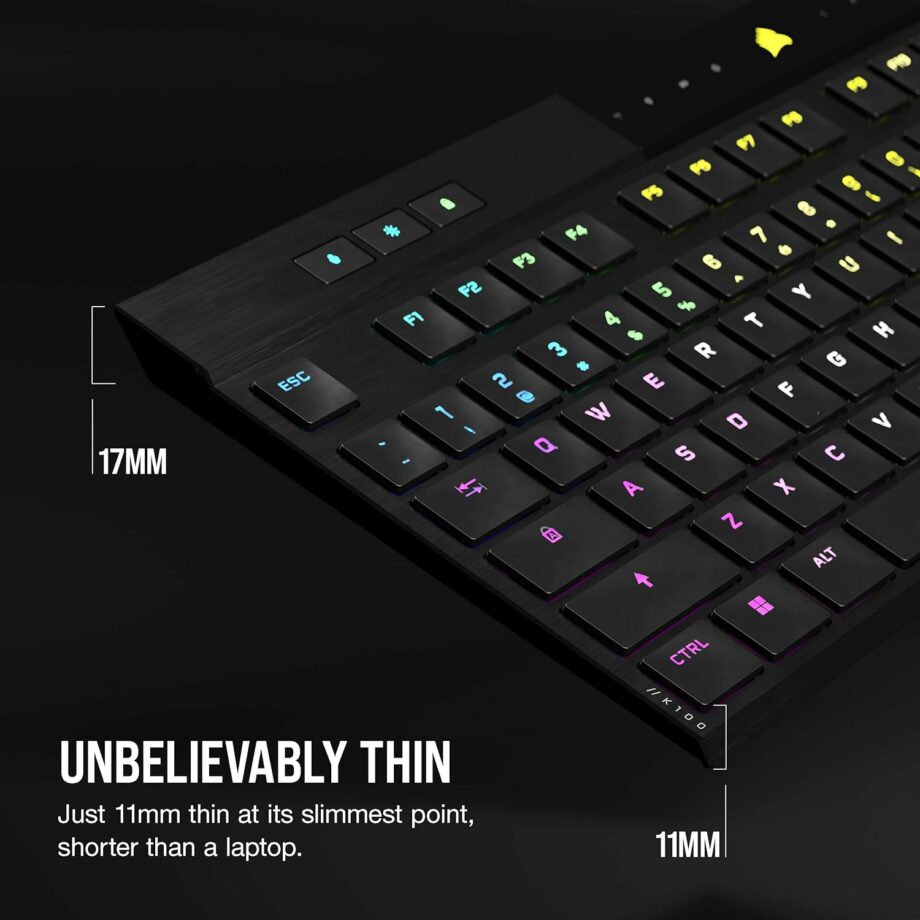 Corsair K100 AIR Ultra-Thin Wireless RGB Mechanical Gaming Keyboard - CHERRY MX