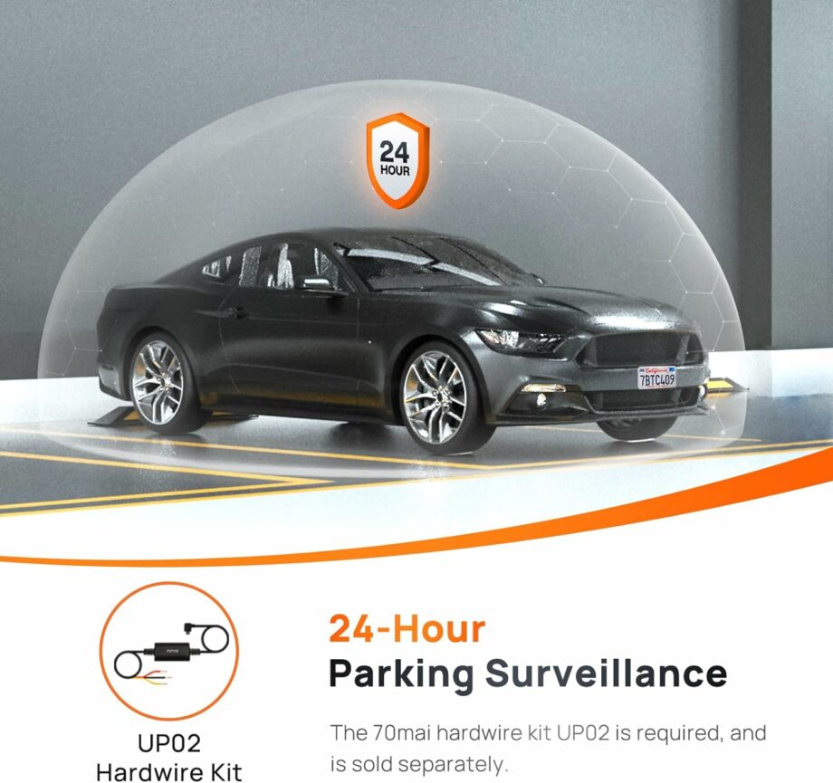 70mai A500S Front and Rear True 2.7K 1944P Ultra Full HD Dash Cam