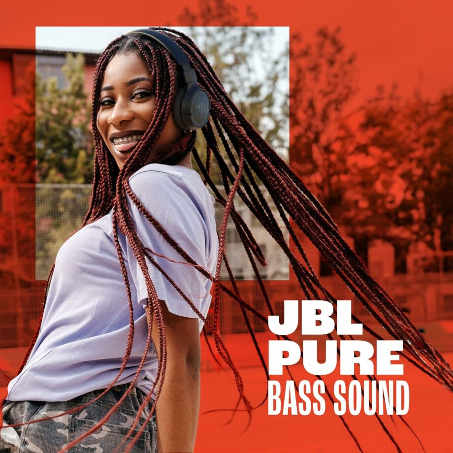 JBL Tune 520BT Wireless On-Ear Headphones Pure Bass Sound - Black