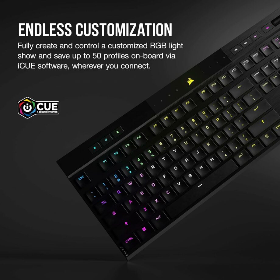 Corsair K100 AIR Ultra-Thin Wireless RGB Mechanical Gaming Keyboard - CHERRY MX