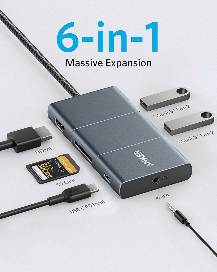 Anker PowerExpand 6-in-1 USB C Hub