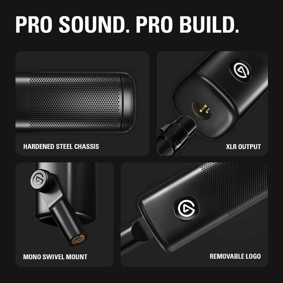 Elgato Wave DX Dynamic XLR Microphone Speech optimised for Podcasting, Streaming, Broadcasting