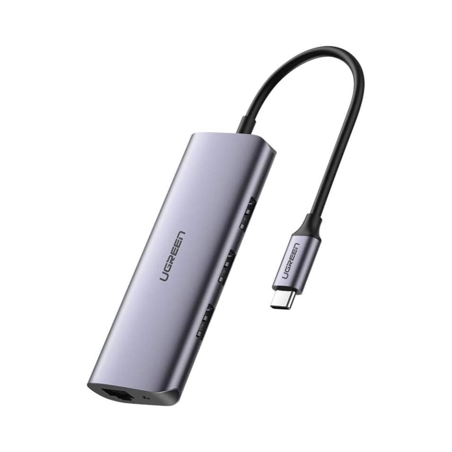 UGREEN USB C to Gigabit Ethernet with 3-Port USB 3.0 Adapter Hub with Power
