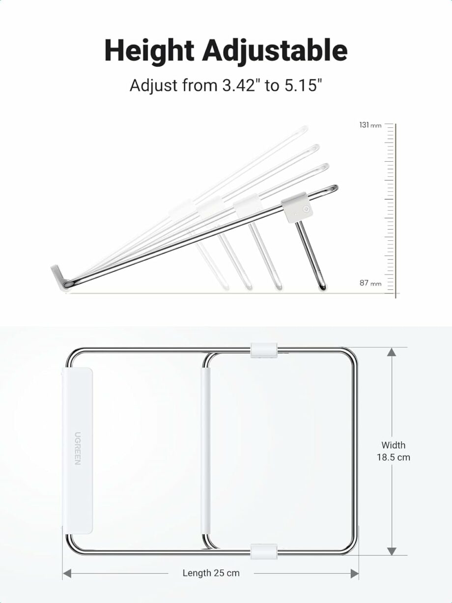 UGREEN Adjustable Portable and Foldable Laptop Stand for Desk