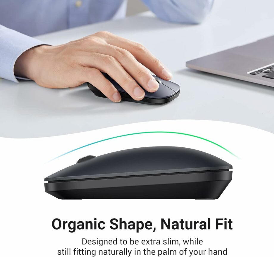 UGREEN Wireless 2.4G Silent Ultra Slim Mouse - Black