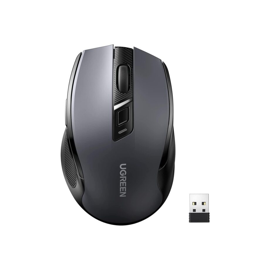 UGREEN Ergonomic Silent Wireless 2.4G Mouse - Black