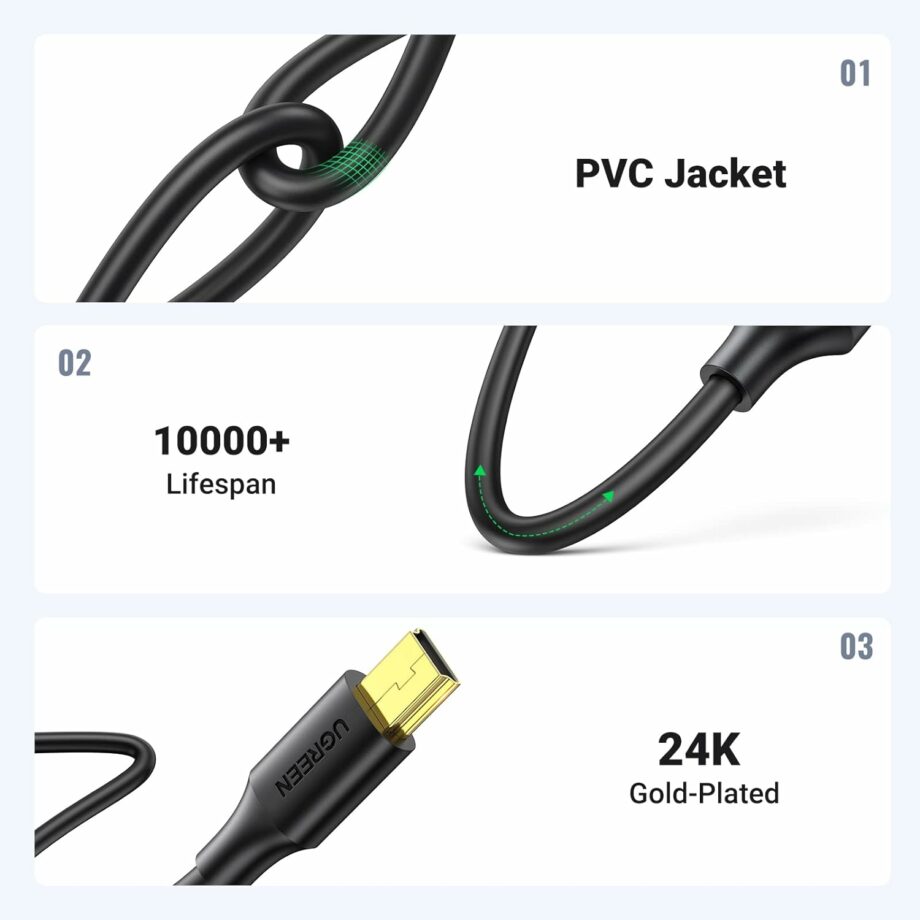 UGREEN USB to Mini USB Cable - 0.5M