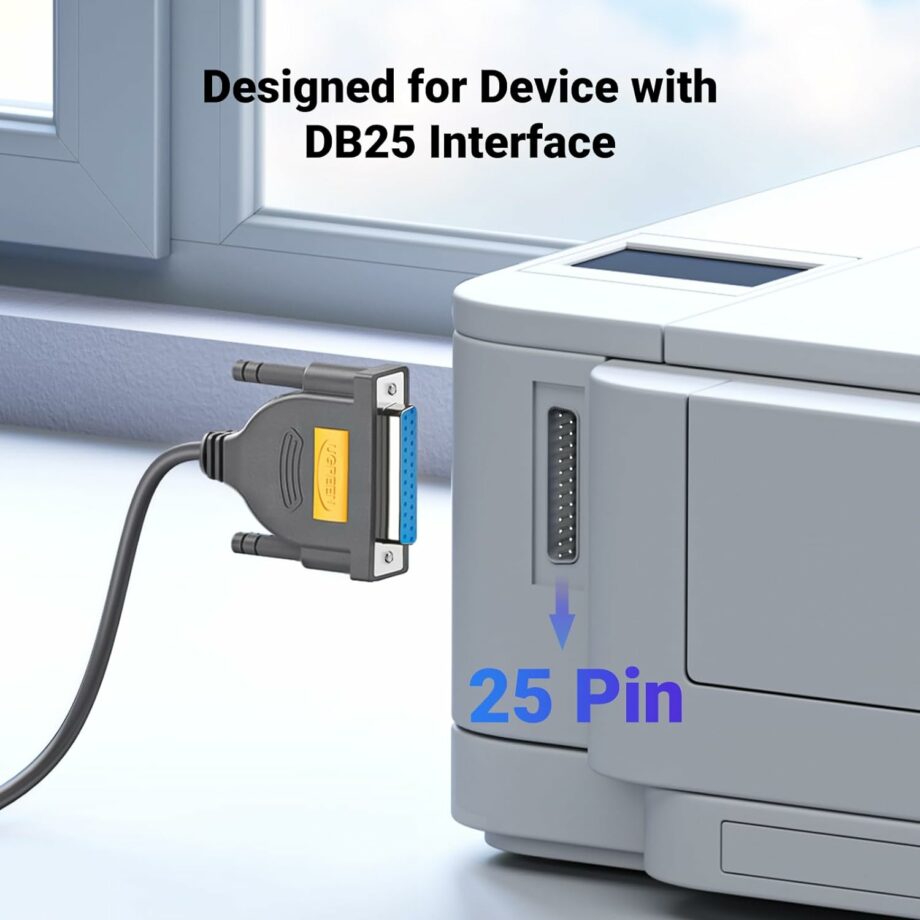 UGREEN USB to DB25 Parallel (25 Pin) Printer Cable - 2M