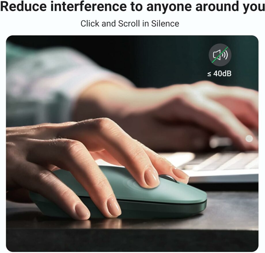 UGREEN Wireless 2.4G Silent Ultra Slim Mouse - Green