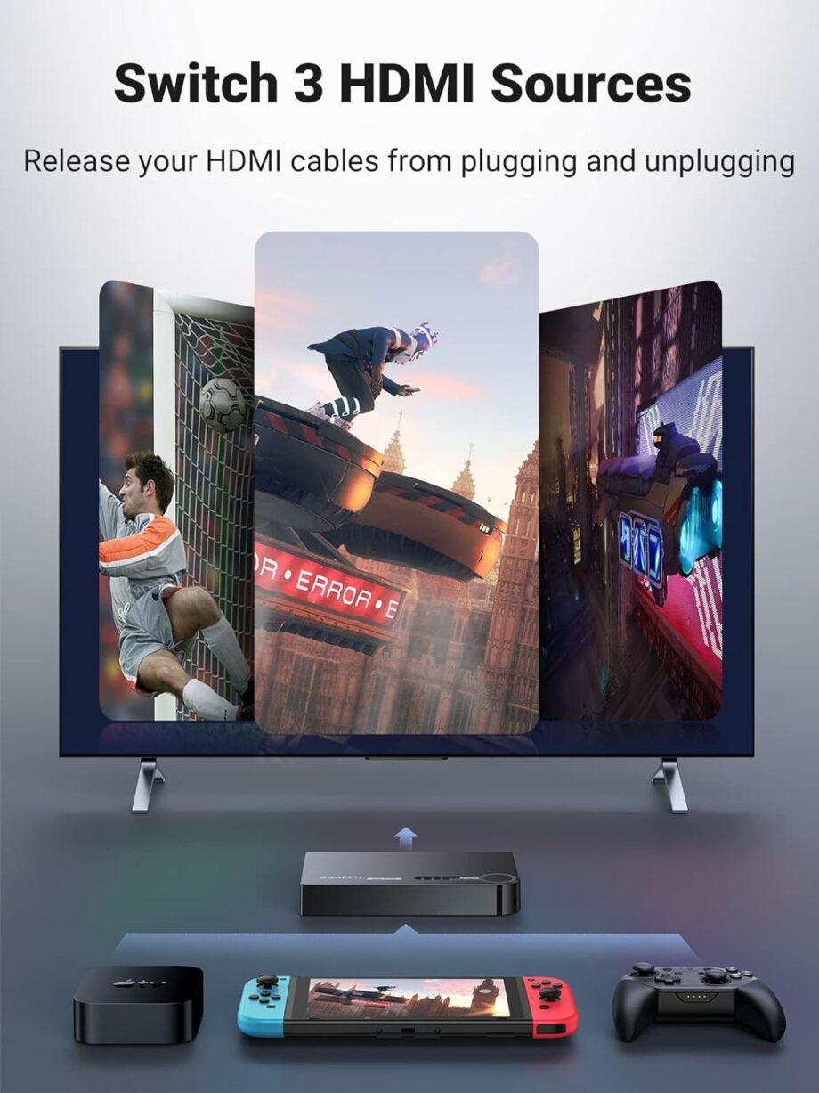 UGREEN 3 In 1 Out HDMI 4K 30Hz Switcher Splitter
