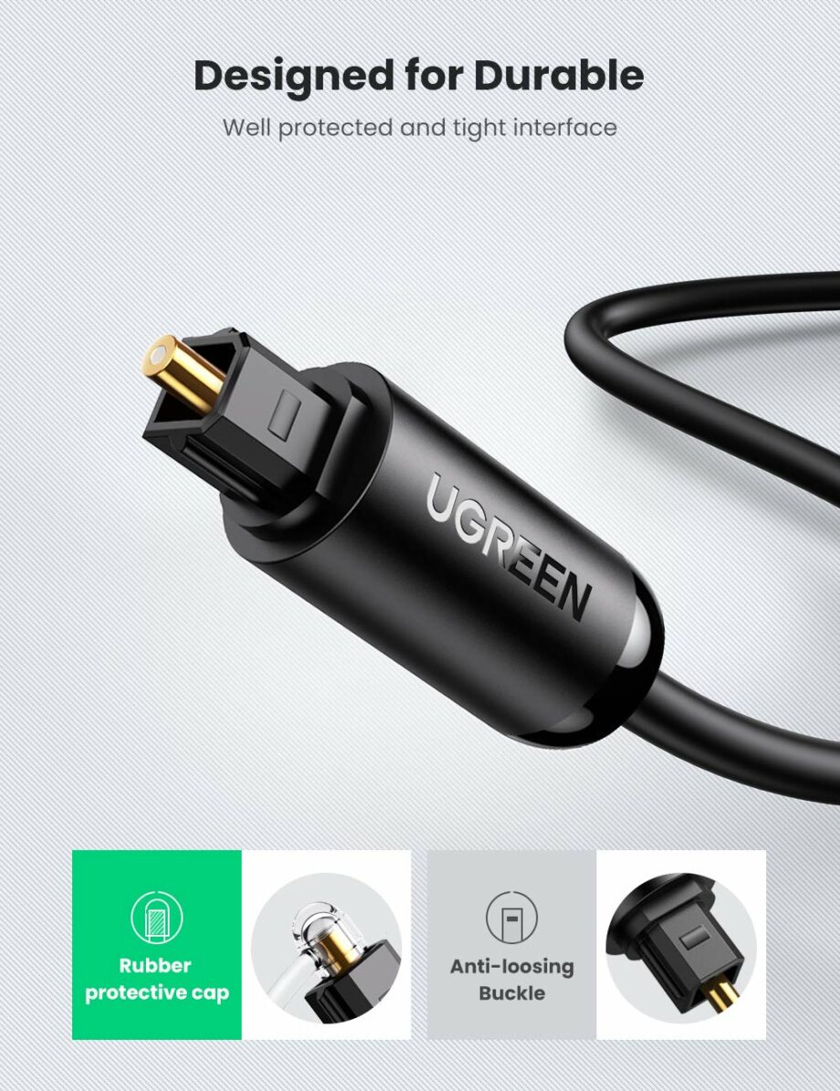 UGREEN Digital Toslink Audio Cable - 2M