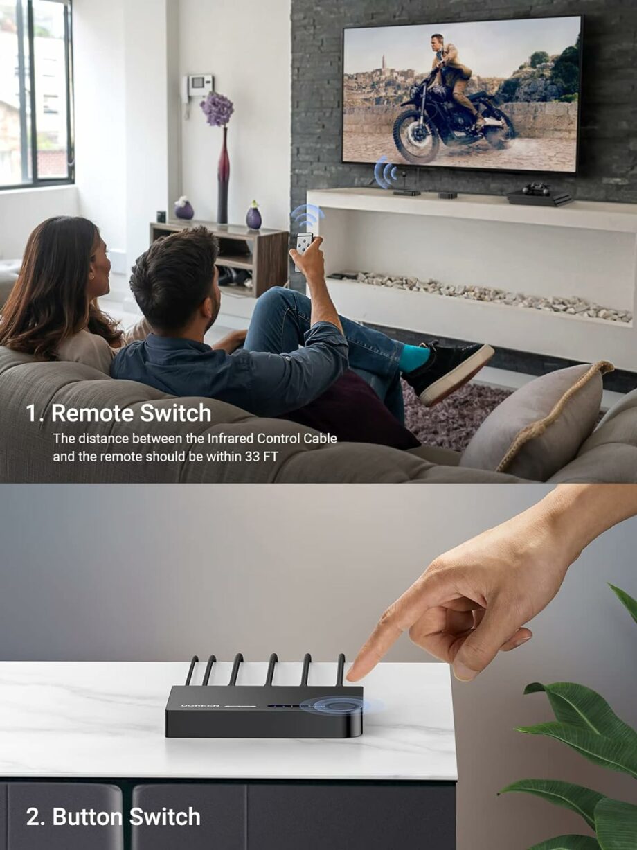 UGREEN 3 In 1 Out HDMI 4K 30Hz Switcher Splitter