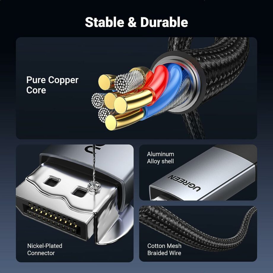 UGREEN 4K@60Hz DisplayPort to HDMI Cable - 2M