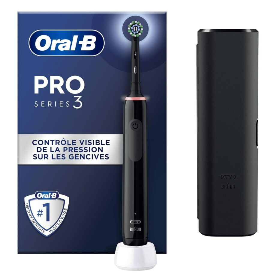 Oral-B Pro Series 3 Electric Toothbrush With 3 Modes & Travel Case - Black