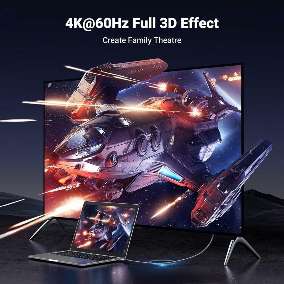 UGREEN 4K@60Hz DisplayPort to HDMI Cable - 2M