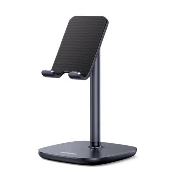 UGREEN Adjustable Phone Holder for Desk with Weighted Base - Black