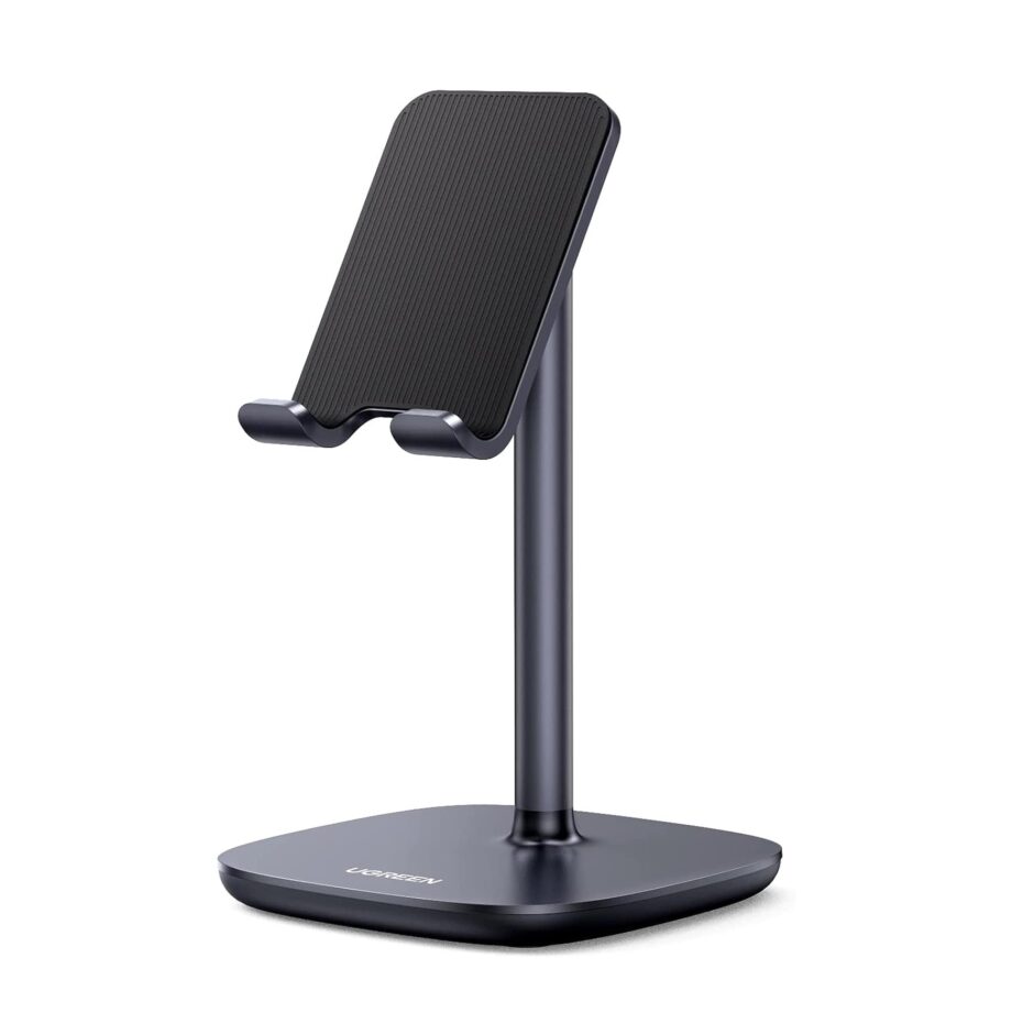 UGREEN Adjustable Phone Holder for Desk with Weighted Base - Black