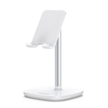 UGREEN Adjustable Phone Holder for Desk with Weighted Base - White