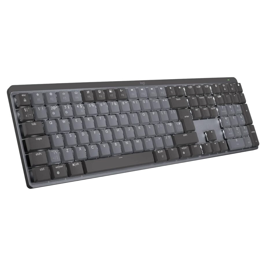 Logitech MX Mechanical Wireless Illuminated Performance Tactile Quiet Switches Keyboard - Graphite
