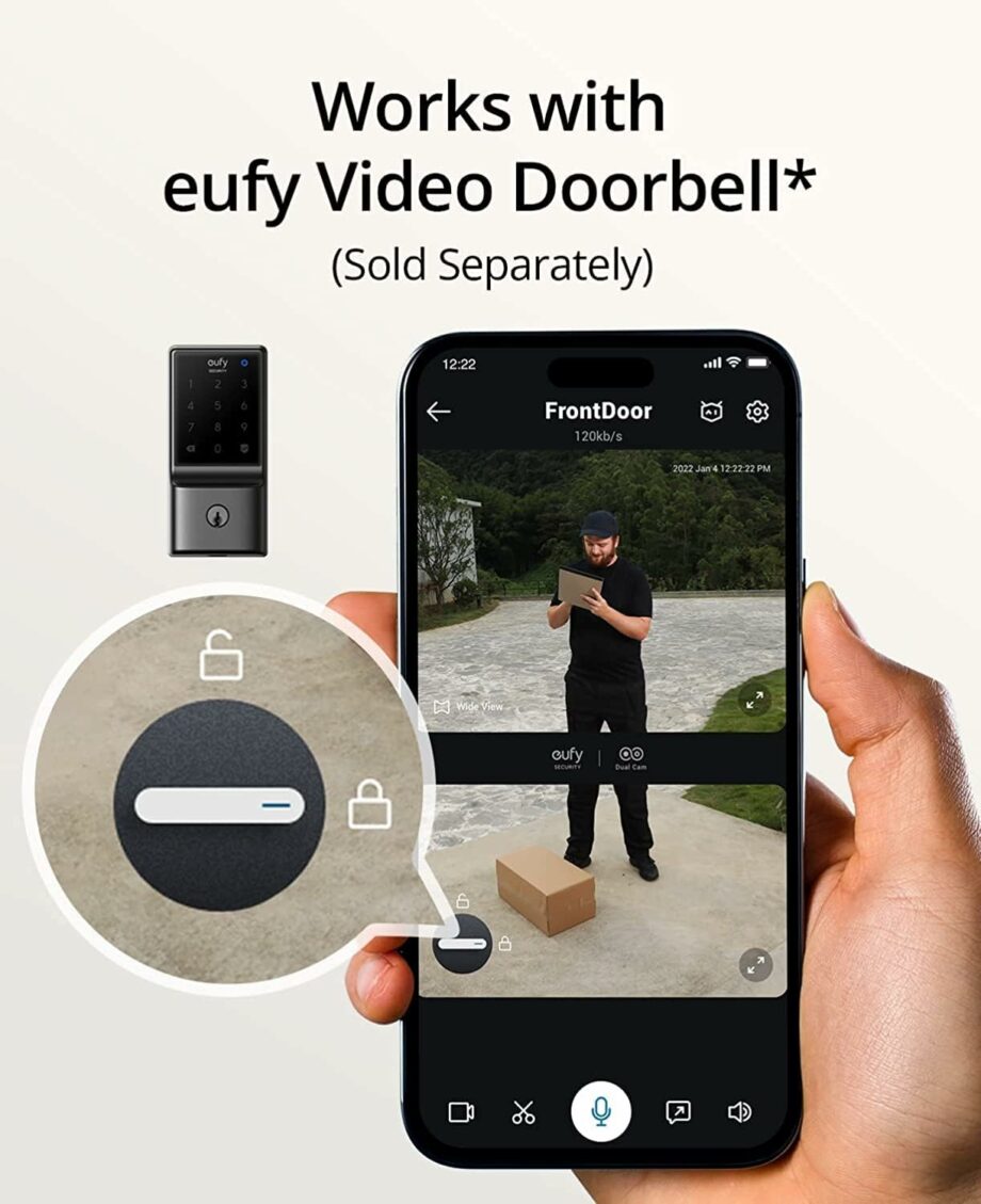 Anker Eufy Security C234 5-in-1 Keyless Entry Smart Door Lock - Black