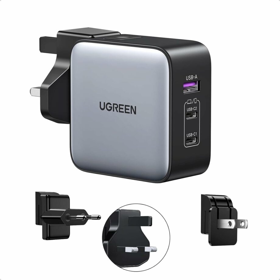 UGREEN Nexode 65W 3 Port Travel Charger GaN Fast International Charger