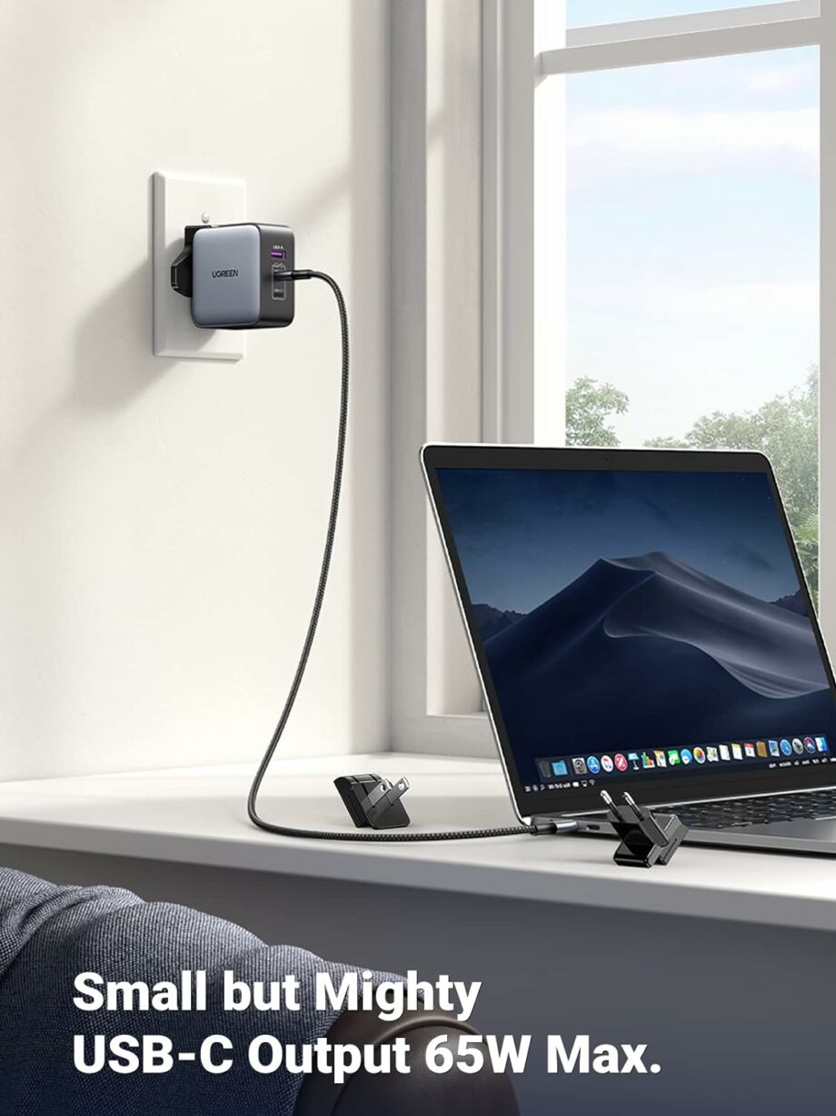 UGREEN Nexode 65W 3 Port Travel Charger GaN Fast International Charger