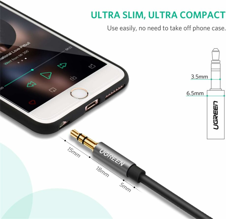 UGREEN 3.5mm Audio Extension Gold Plated Cable - 3M