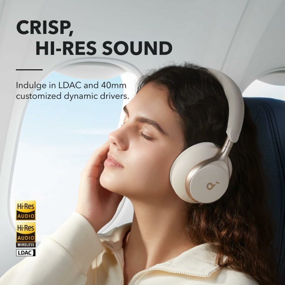 Anker Soundcore Space One Adaptive Noise Cancelling Headphones - White