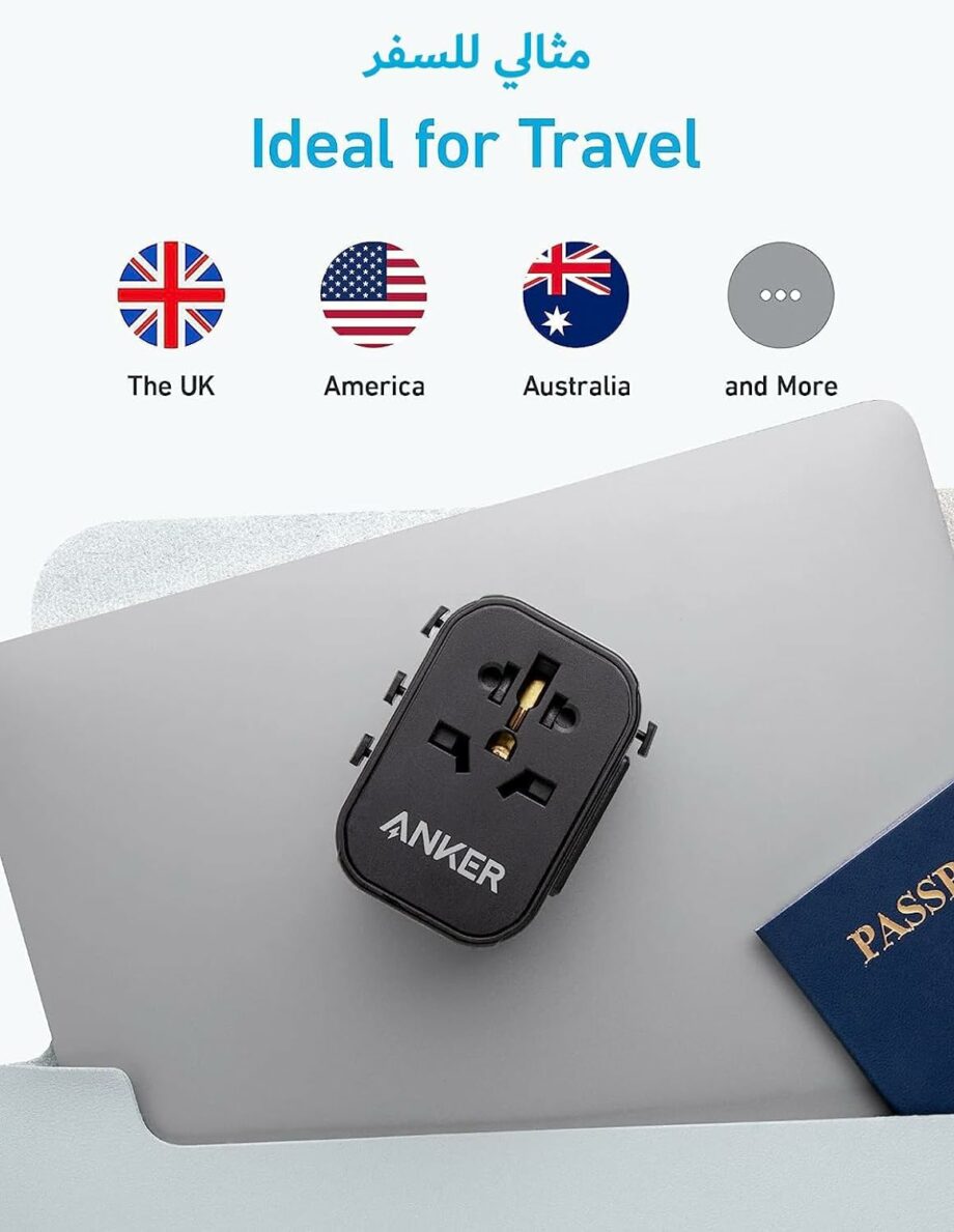 Anker PowerExtend 30W USB-C and 2-Ports USB-A Wall Charger with Travel Plug