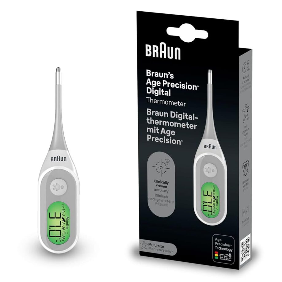 Braun Age Precision® Digital thermometer for Multi-Site Usage, Orally, Rectally or Underarm