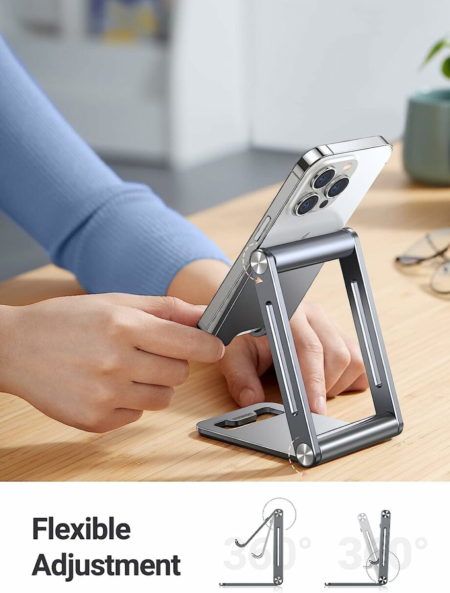 UGREEN Adjustable Aluminum Metal Phone Stand - Space Grey