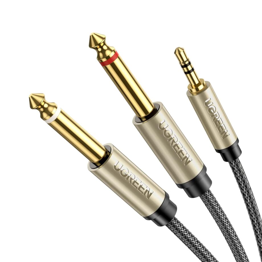 UGREEN 3.5mm TRS to Dual 6.35mm TS Mono Y Splitter Audio Cable - 5M