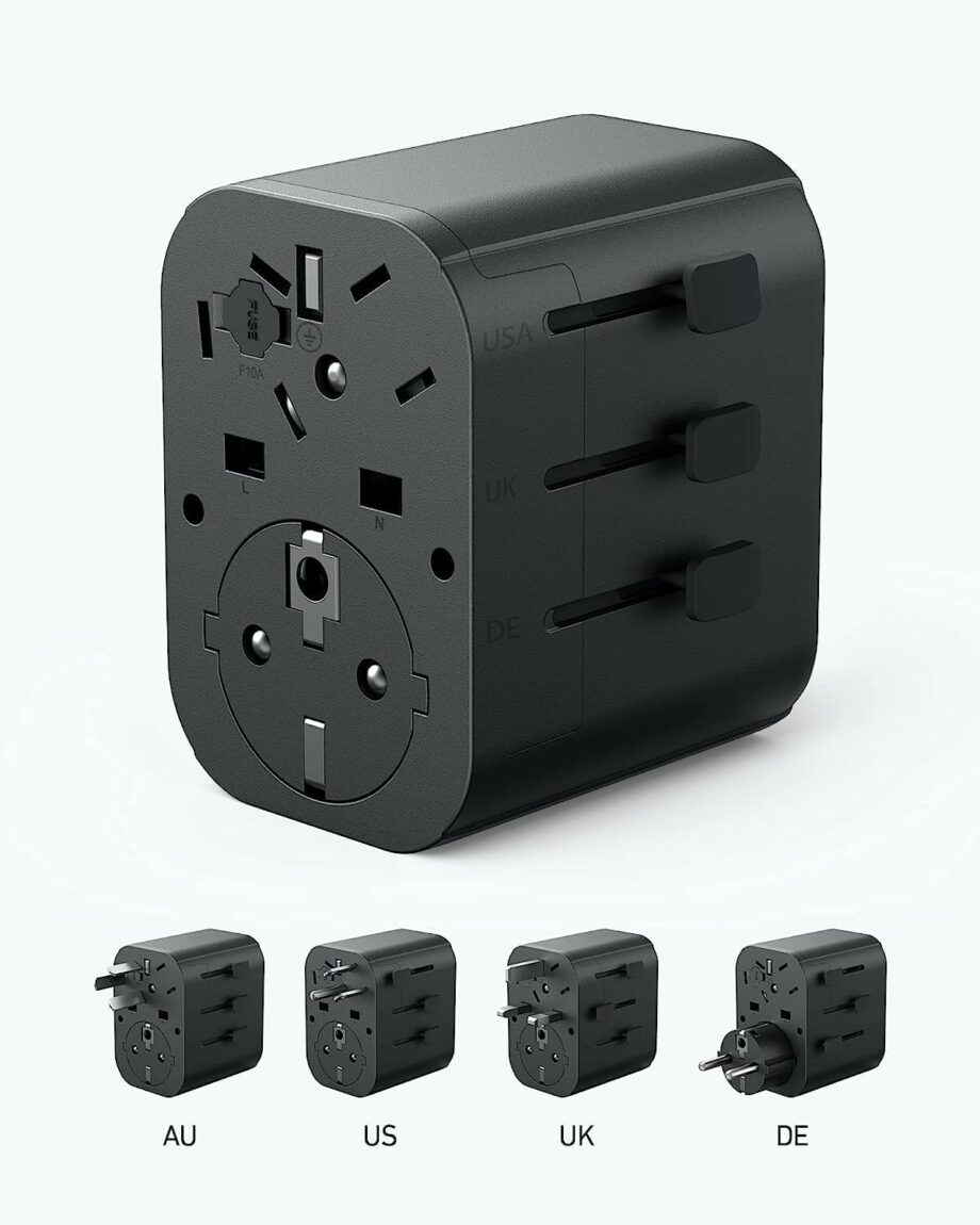Anker PowerExtend 30W USB-C and 2-Ports USB-A Wall Charger with Travel Plug