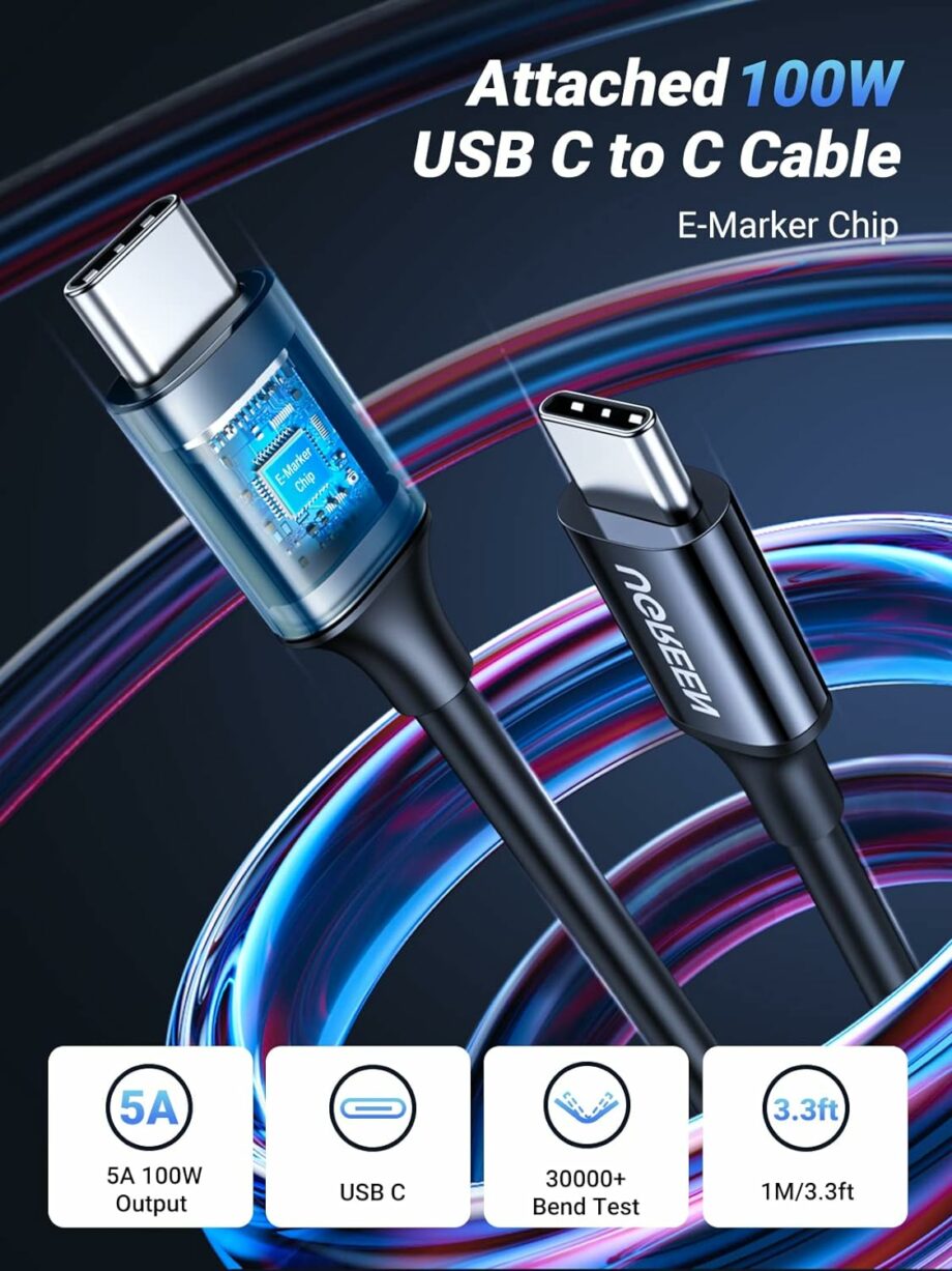 UGREEN 130W USB C 3-Port Car Charger
