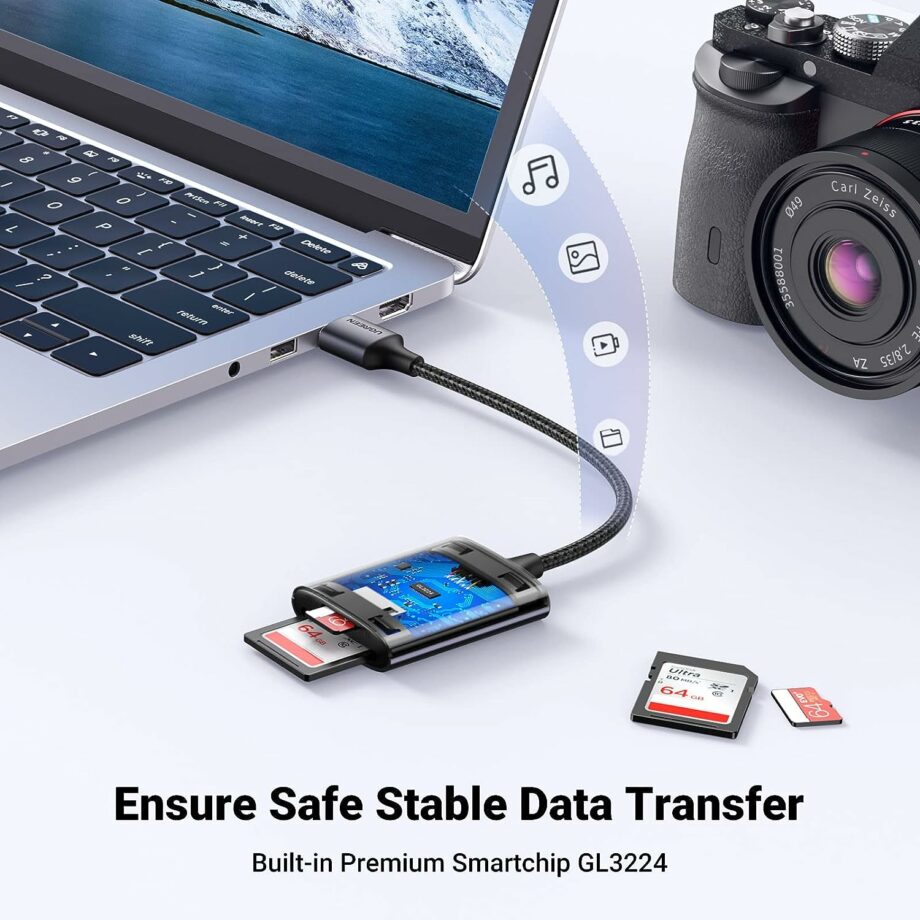 UGREEN USB 3.0 Aluminum 2-in-1 Memory SD Card Reader