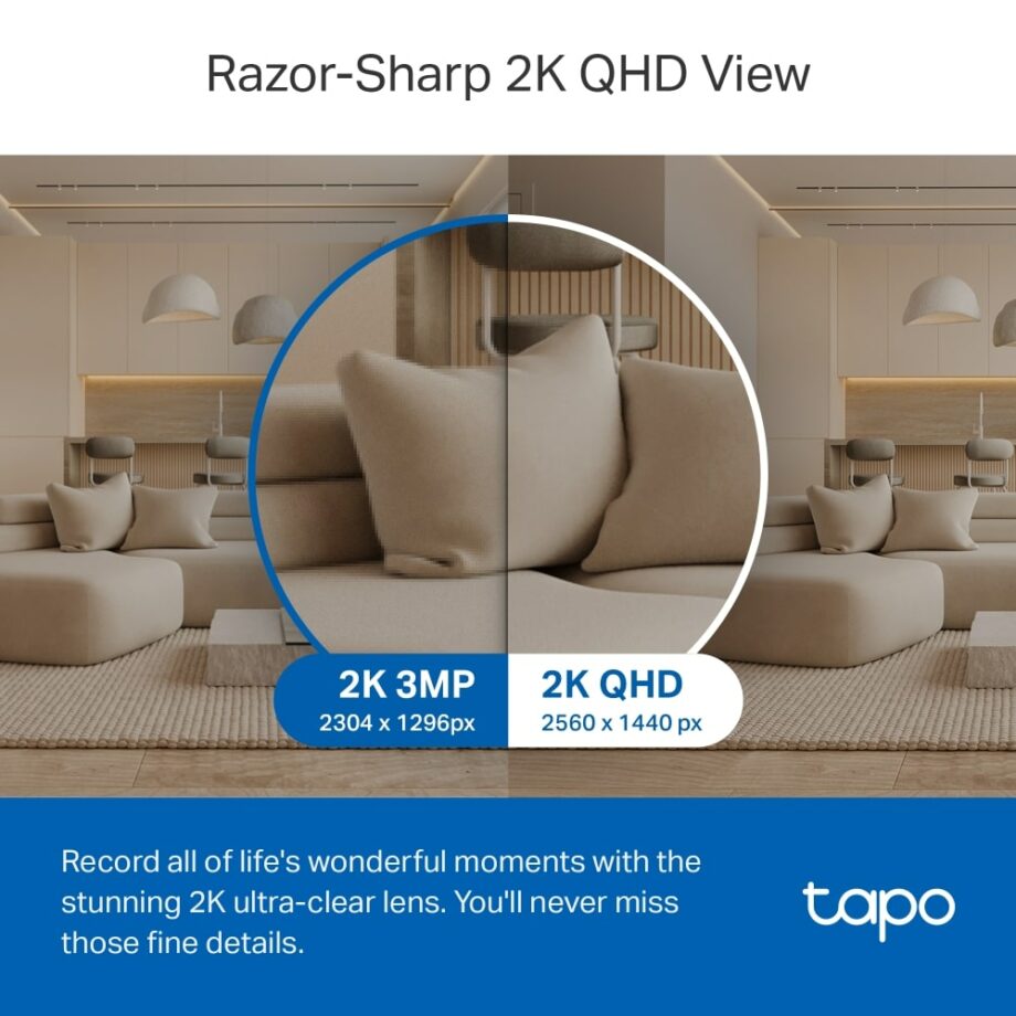 TP-Link Pan/Tilt 2K Home Security Wi-Fi Camera (Tapo C220)