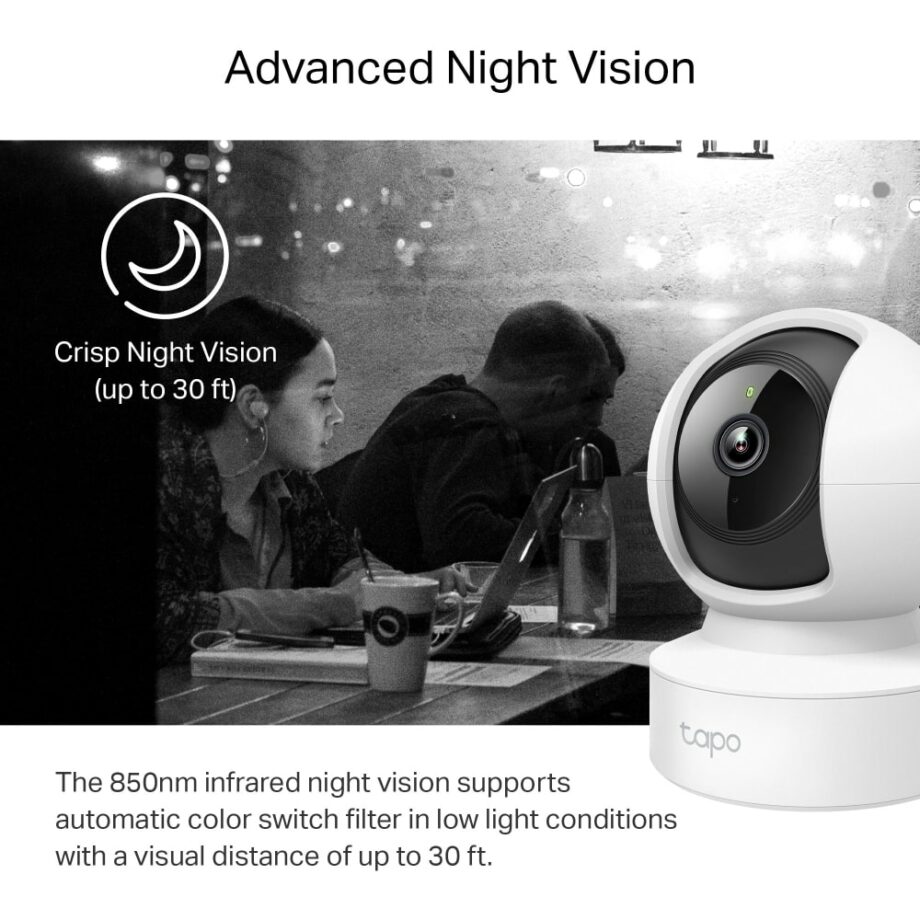 TP-Link Pan/Tilt 2K Home Security Wi-Fi Camera (Tapo C212)