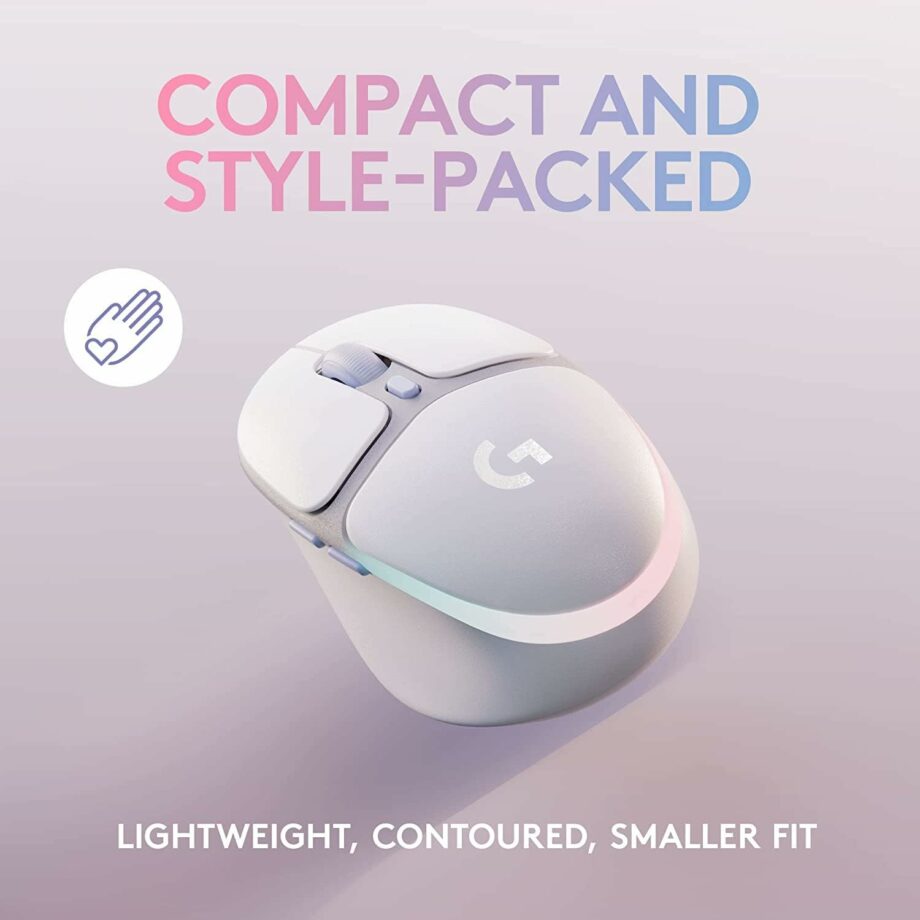 Logitech G705 LIGHTSYNC RGB Wireless Gaming Mouse - White Mist